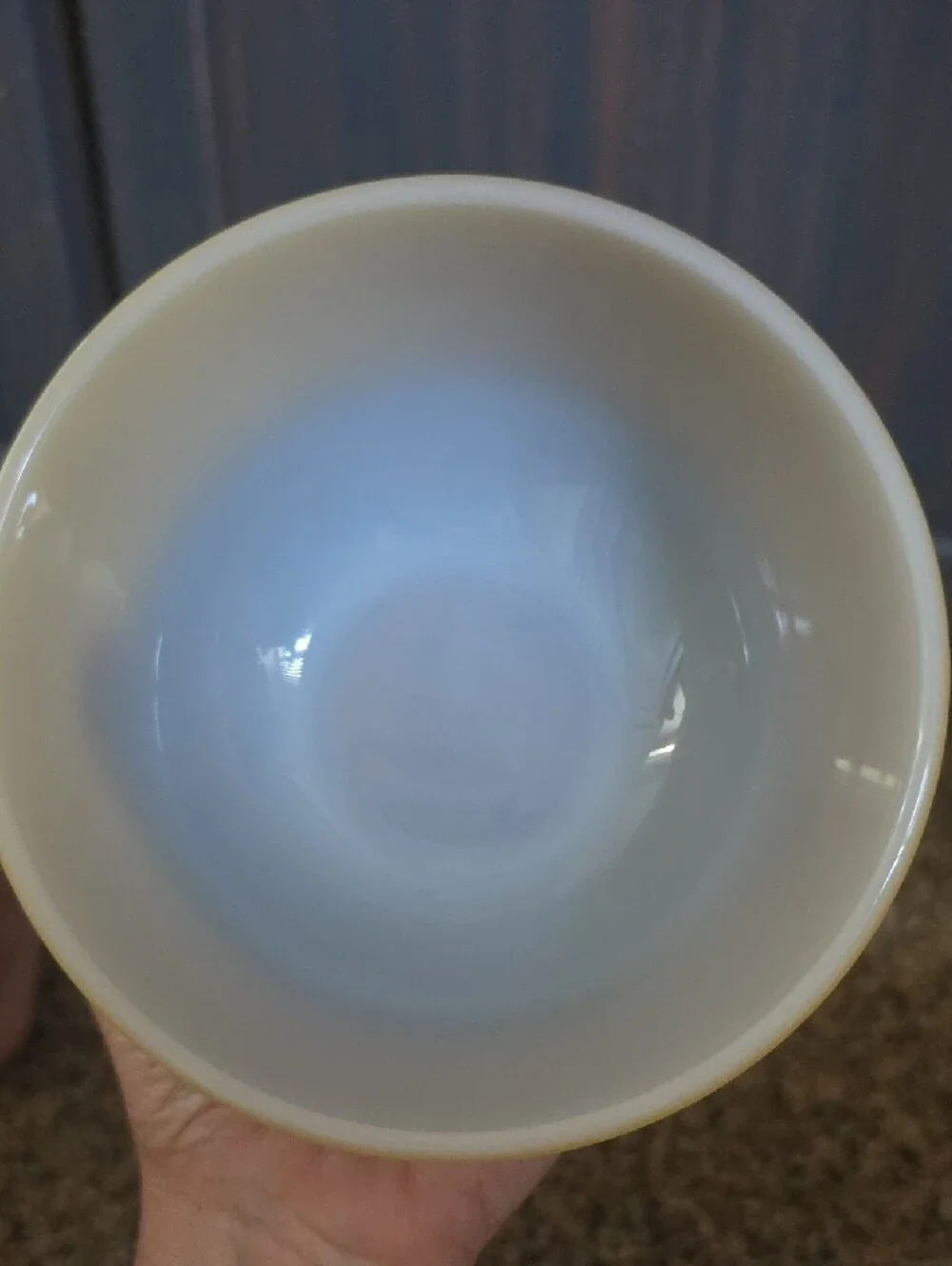 Vintage Anchor Hocking Yellow/green‎ Ombre Ceramic Bowl